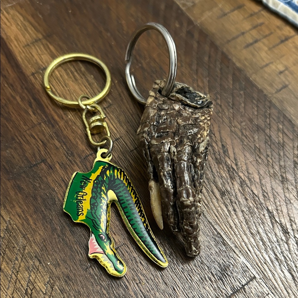 Reptile Keychain Set with Alligator Design